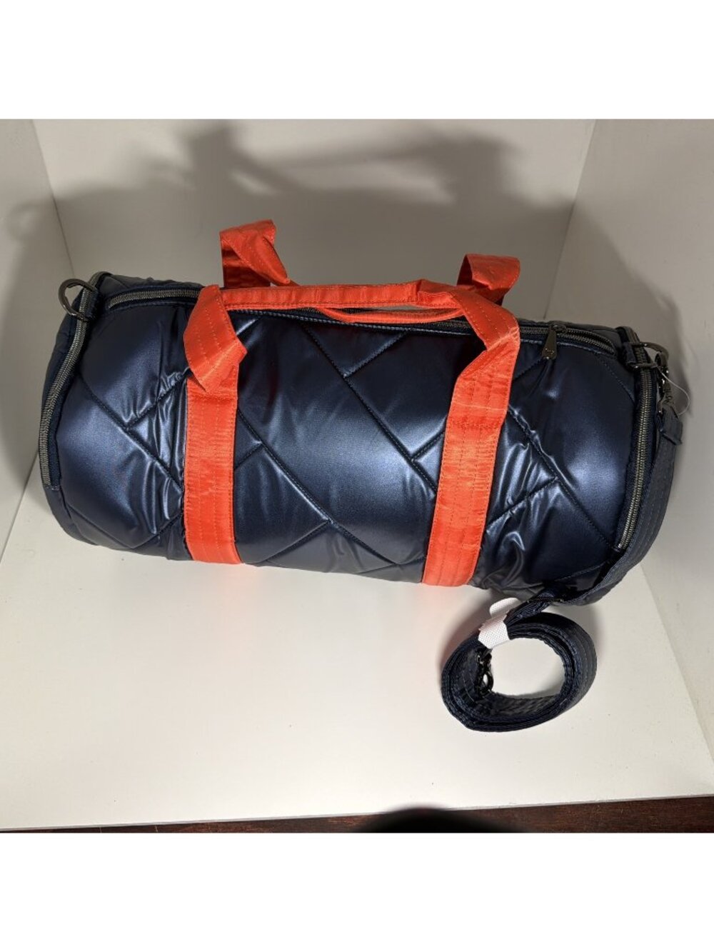 Lug Rowboat Duffle Bag - NWT - Metallic Indigo/Papaya